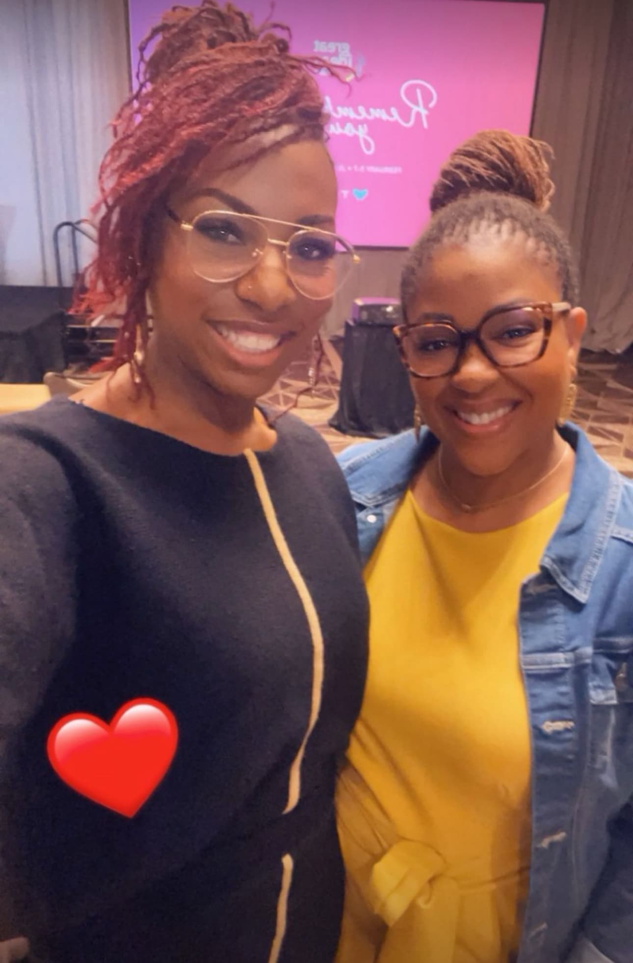 Dr. Natalie Edwards-Hudson taking a selfie with a colleague at a professional event